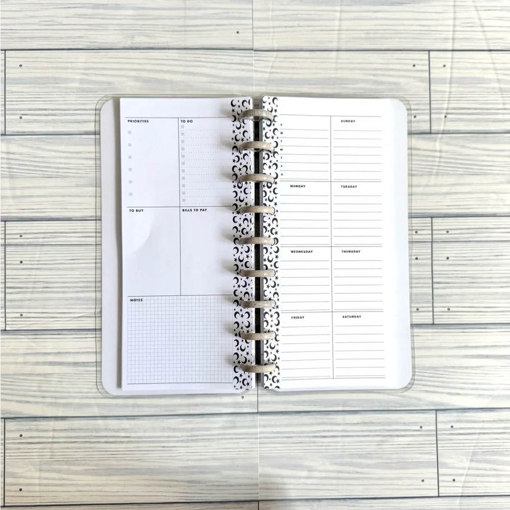 Planner skinny Classic size weekly layout undated celestial stargazer